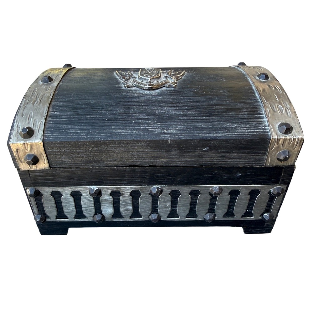Vintage Gothic Jewelry Box Medieval‎ Castle Trinket Treasure Chest Made in Japan